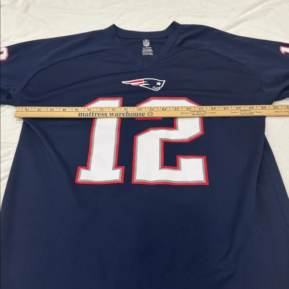 NFL Patriots Team Apparel New England Patriots #12 Tom Brady  jersey Youth XL